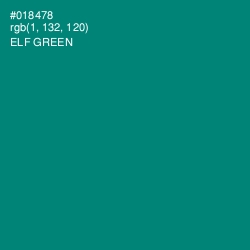 #018478 - Elf Green Color Image