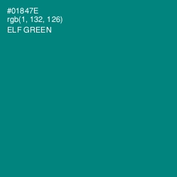 #01847E - Elf Green Color Image