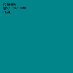 #01848A - Teal Color Image