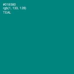 #018580 - Teal Color Image