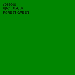 #018600 - Forest Green Color Image