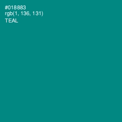 #018883 - Teal Color Image