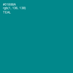 #01888A - Teal Color Image