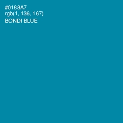 #0188A7 - Bondi Blue Color Image