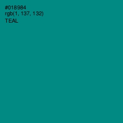 #018984 - Teal Color Image