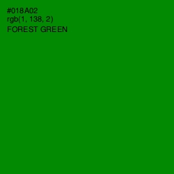 #018A02 - Forest Green Color Image