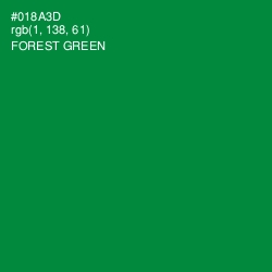 #018A3D - Forest Green Color Image