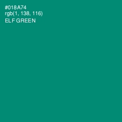 #018A74 - Elf Green Color Image