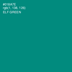 #018A7E - Elf Green Color Image