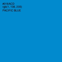 #018ACD - Pacific Blue Color Image