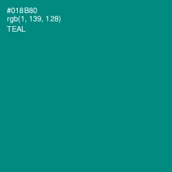 #018B80 - Teal Color Image