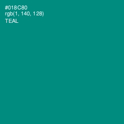 #018C80 - Teal Color Image