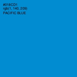 #018CD1 - Pacific Blue Color Image