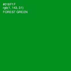 #018F1F - Forest Green Color Image