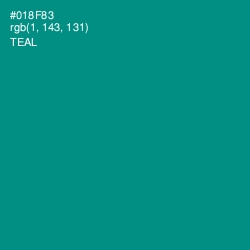 #018F83 - Teal Color Image