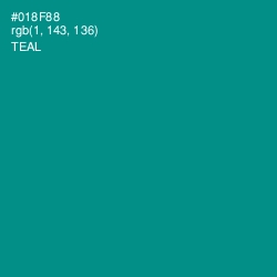 #018F88 - Teal Color Image
