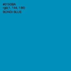 #0190BA - Bondi Blue Color Image