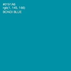 #0191A6 - Bondi Blue Color Image