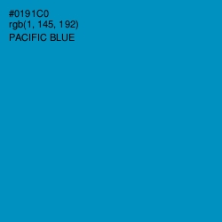 #0191C0 - Pacific Blue Color Image