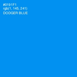 #0191F1 - Dodger Blue Color Image