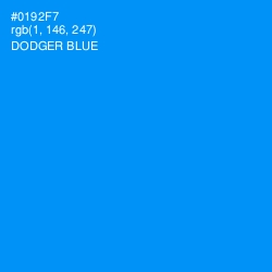 #0192F7 - Dodger Blue Color Image