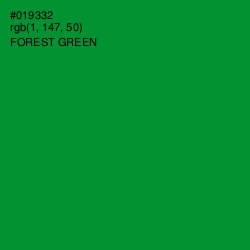 #019332 - Forest Green Color Image