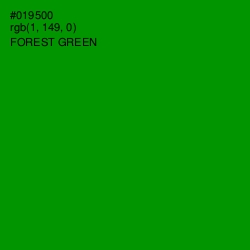 #019500 - Forest Green Color Image