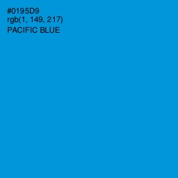 #0195D9 - Pacific Blue Color Image