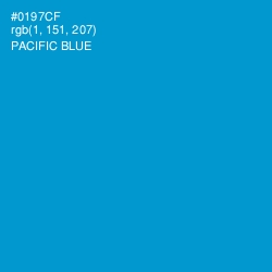 #0197CF - Pacific Blue Color Image