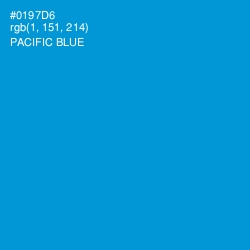#0197D6 - Pacific Blue Color Image