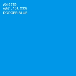 #0197E9 - Dodger Blue Color Image