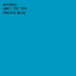 #0198C2 - Pacific Blue Color Image