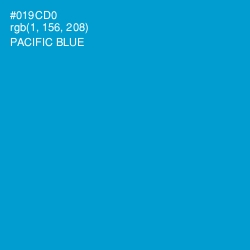 #019CD0 - Pacific Blue Color Image