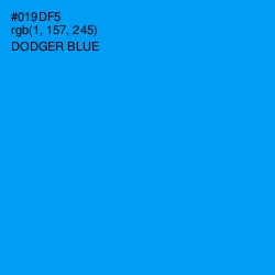 #019DF5 - Dodger Blue Color Image