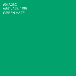 #01A26C - Green Haze Color Image