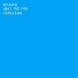 #01A2F6 - Cerulean Color Image