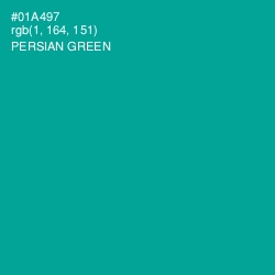 #01A497 - Persian Green Color Image