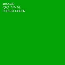 #01A505 - Forest Green Color Image