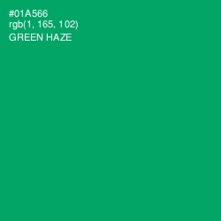 #01A566 - Green Haze Color Image