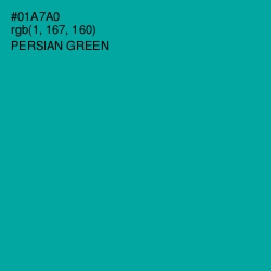 #01A7A0 - Persian Green Color Image