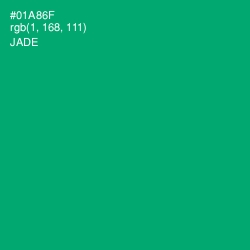 #01A86F - Jade Color Image