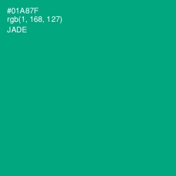 #01A87F - Jade Color Image