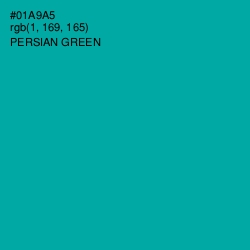 #01A9A5 - Persian Green Color Image