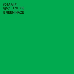 #01AA4F - Green Haze Color Image