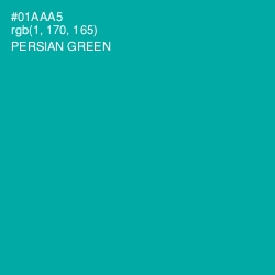 #01AAA5 - Persian Green Color Image