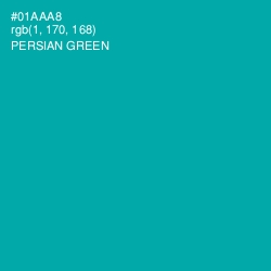 #01AAA8 - Persian Green Color Image