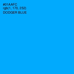 #01AAFC - Dodger Blue Color Image