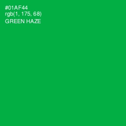 #01AF44 - Green Haze Color Image