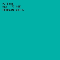 #01B1A8 - Persian Green Color Image