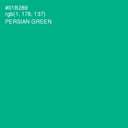 #01B289 - Persian Green Color Image